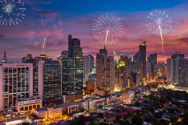 Fireworks in Manila, Philippines.