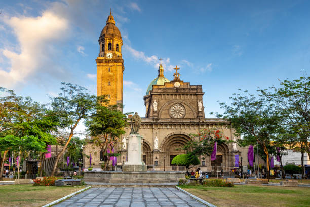 Facade of Manila Cathedral, Manila, Philippines
