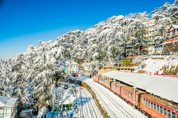 The Kalka Shimla railway is a in narrow-gauge railway in North India which traverses a mostly-mountainous route from Kalka to Shimla. It is known for dramatic views of the hills and surrounding villages.