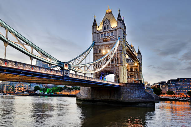 View of the Tower Bridge.