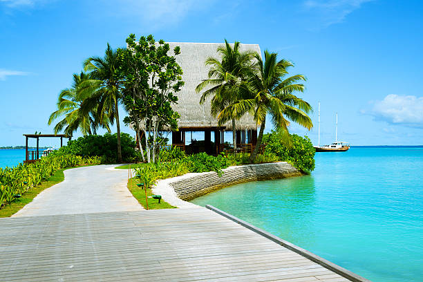 A wooden bridge way to beach house