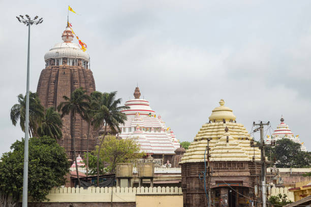 Main temple dome of Jagannath Temple, a famous Hindu temple dedicated to Jagannath or Lord Vishnu in the coastal town of Puri, Orissa, India.