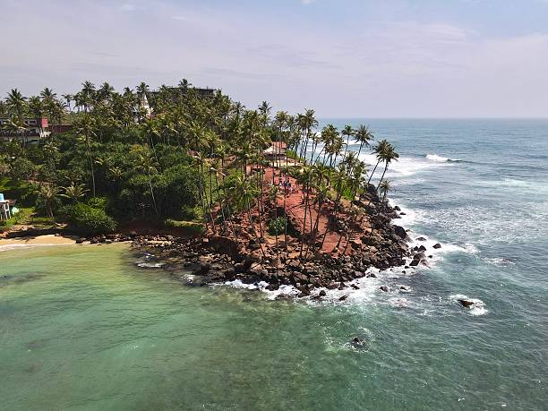 Drone shot of Mirissa Coconut Tree Hill