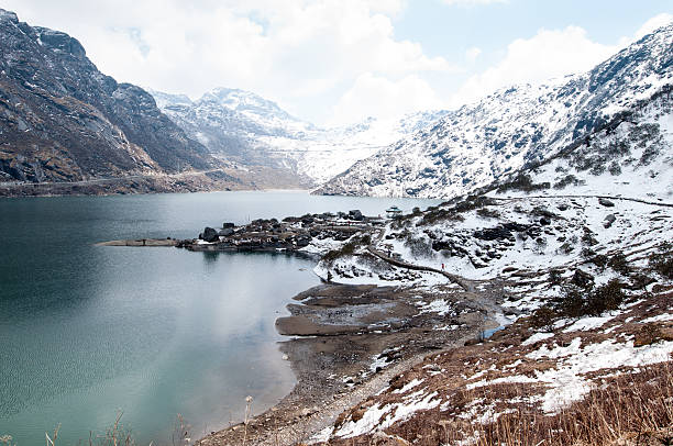 Tsomgo (Changu) Lake. It is a sacred natural glacial lake on top of mountain in Gangtok, East Sikkim, India.
