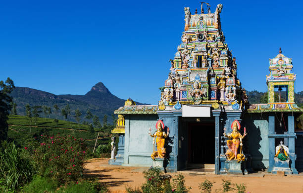 Adam's Peak of Sri lanka & a Hindu Temple surrounded by the tea fields of maskeliya City